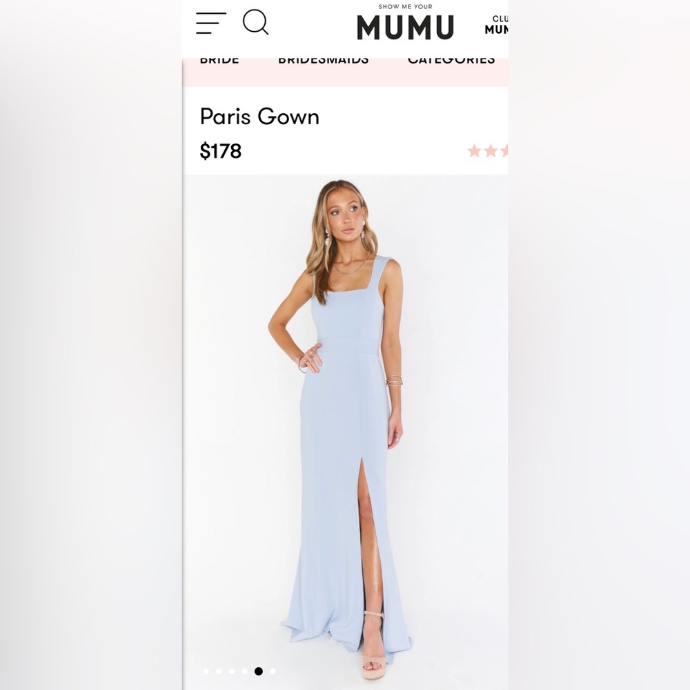 Show Me Your Mumu Paris Gown in Steel Blue